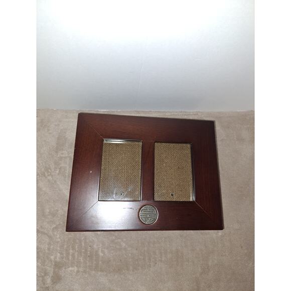 Rectangle Double Picture Frame Wooden Box - Picture 1 of 6